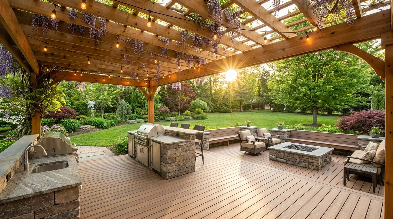 Custom deck and outdoor living space by ACX Build